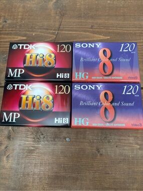 Hi8 Video Tapes TDK Sony NEW